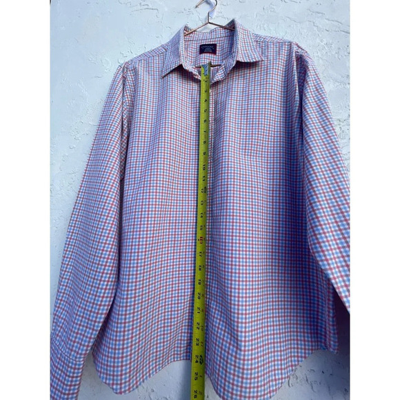 Untuckit Mens Long Sleeve Button Down Plaid Shirt Multi Sz L MT05 - Picture 5 of 9